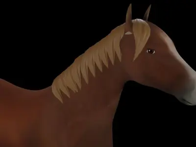 Horse 3D model Free low-poly 3D model
