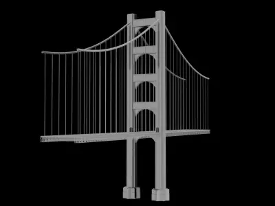 Bridge piece Free low-poly 3D model