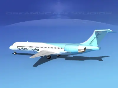 McDonnell Douglas MD-87 Southern Charter 3D model