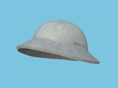 Snow Winter Soldier Helmet - Character Fashion Design Low-poly 3D model