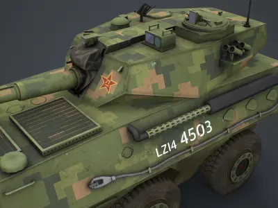 PTL-02 russian armoured vehicle Low-poly 3D model