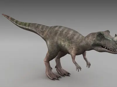 ceratosaurus beast dragon jurassic dinosaurs poseable wild  3D model