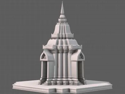 Pagoda V05 Low-poly 3D model