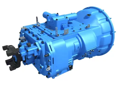 Blue Model of Transmission 3D model