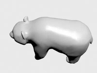 Bear-wild animals Low-poly 3D model