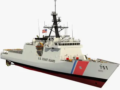 USCGC WAESCHE - LEGEND CLASS US CUTTER-COAST GUARD 3D model