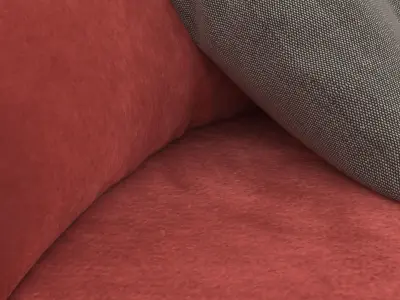 Red bench sofa 3ds model Free 3D model