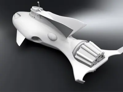 Stingray Submarine scale model 3D print model