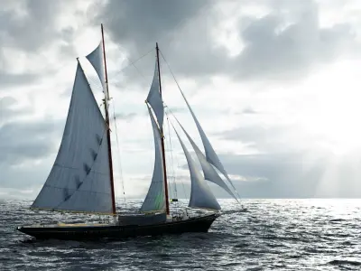 Fishing Schooner Lettie G Howard 1893 3D model