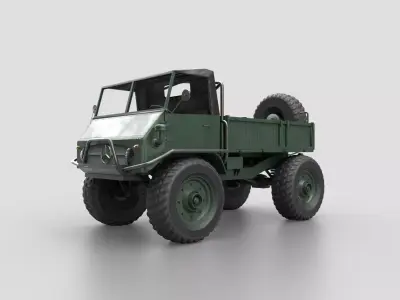 Unimog Low-poly 3D model