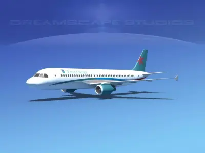 Airbus A320 First Choise Low-poly 3D model