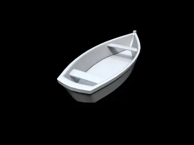 Rowing Boat Low-poly 3D model