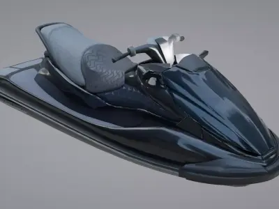 Jetski jet ski Low-poly 3D model