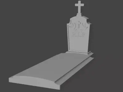 Tombstone Low Poly 3D Model by Cytrus Low-poly 3D model