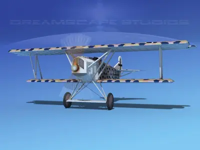 Fokker D-VII V01 Luftwaffe 3D model