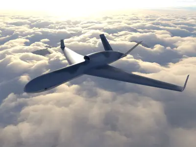 General Atomics Defender UAV concept 3D model