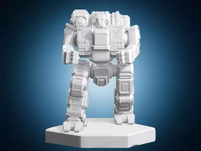 Futuristic Battle Robot 3D print model