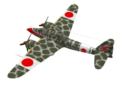 Kawasaki Ki-45 Kai Toryu 3D model