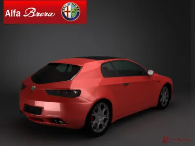 Alfa Romeo Brera 2005 Free 3D model