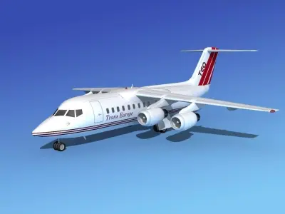 BAe 146-200 Trans Europe 3D model