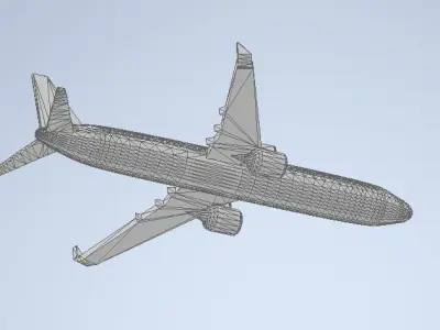 Displayed as mesh - Boeing 747 inspired toy 3D print model