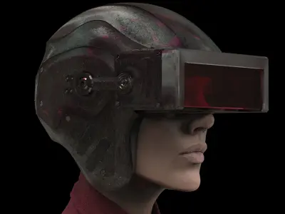 Futuristic Scout Helmet 3D model