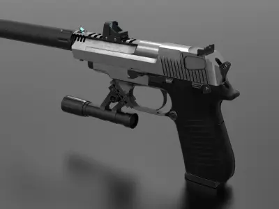 Pistol Eagle Fps - Tps Low-poly 3D model