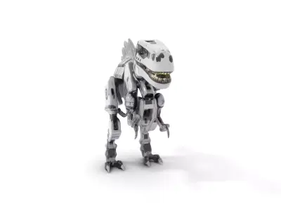 Robotic Dinosaur Model Pack for Rendering and Games Low-poly 3D model
