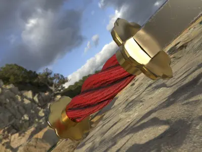 Rondel Dagger Free low-poly 3D model