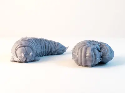 Giant Larvae - 3D Printable Character - 2 Poses 3D print model