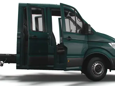 VW Crafter Chassis DoubleCab L1 HQInterior 2023 3D model