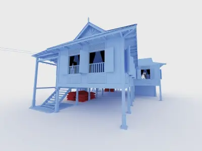 Kampong house 3D model