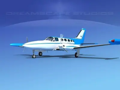 Cessna 414 Chancellor V06 3D model