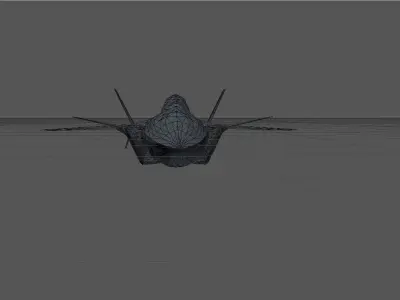 Chengdu j20  Low-poly 3D model