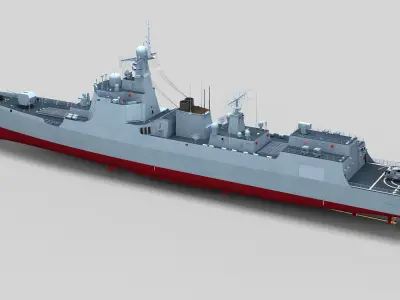 Chinese Navy Type 052D Destroyer 3D model