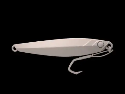 metal Jig  3D model Fishing Lure Low-poly 3D model 4 Low-poly 3D model