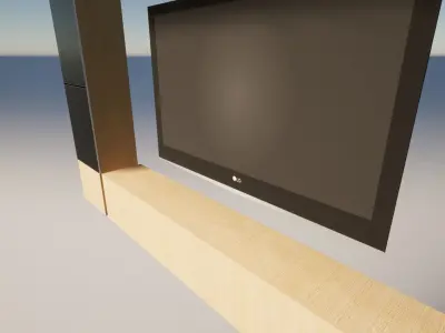 Living Room Wall Furniture Free low-poly 3D model