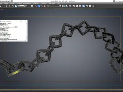 chain metal Chains group of chain links 3D model