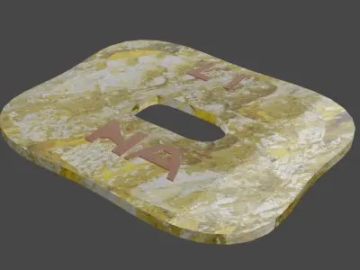 Decorative item in Youtube logo shape porcelain material Low-poly 3D model