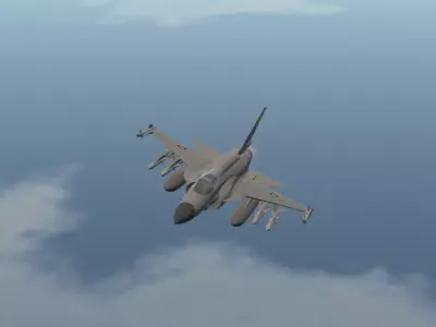 JF-17 Thunder 3D CGI Model - OBJ Format Low-poly 3D model