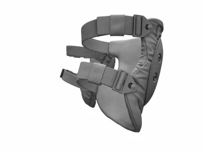 Military Knee Pad - High Poly 3D model