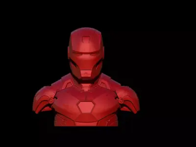 iron man bust 3D print model