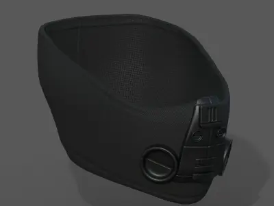 Gas mask respirator scifi futuristic 3d  Low-poly 3D model 47