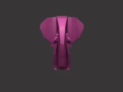 Low-poly Elephant Free 3D model