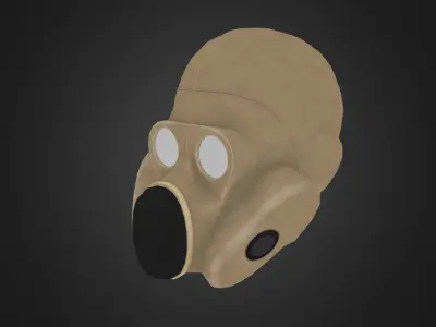 Gas mask Homyak Low-poly 3D model