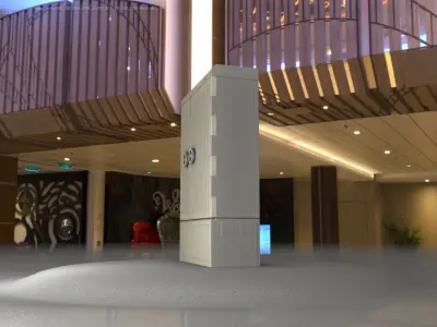 Electrical Distribution Cabinet 155 Low-poly 3D model