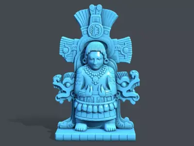 Statue Aztec Sea God HP 3D print model