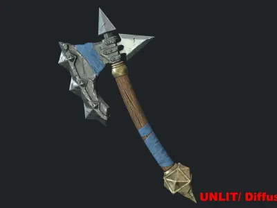 Fantasy Stylish- Axe of Cruel Low-poly 3D model