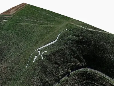 Uffington White Horse Low-poly 3D model