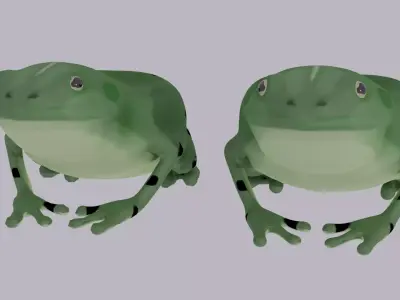 Chubby Frog simple 3D model